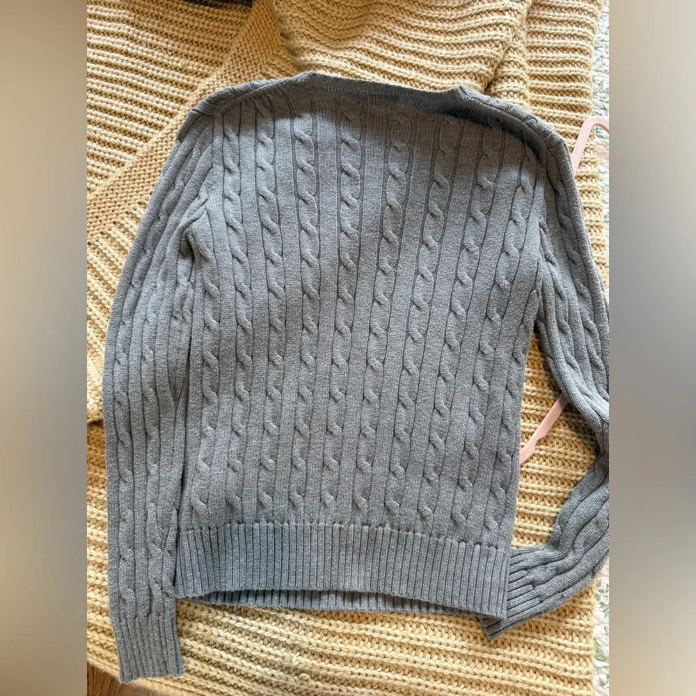 Ralph Lauren Gray Cable Knit Sweater - Picture 4 of 5